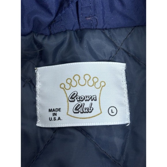 Amoco Oil Gasoline Made In the USA Crown Club Puffer Jacket Size L Large Vintage - Picture 3 of 10